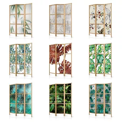 Japanese Folding Screen Room Divider Non-Woven Canvas Art LEAVES B-B-0591-z-b • £109.99