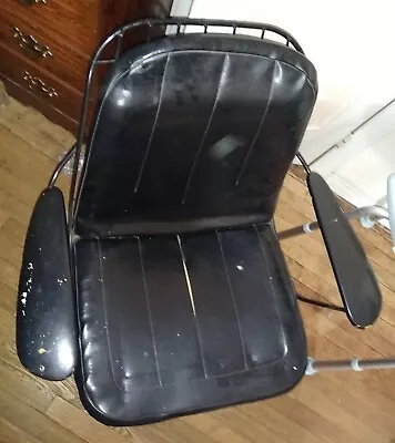 Vtg Mid Century Modern MCM Homecrest Metal Wire Swivel Chair W/ Vinyl Bl Pad • $185