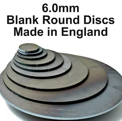 6.0 Mm Mild Steel Blank Discs Laser Cut Sheet Metal From UK Distributor  • £3.45