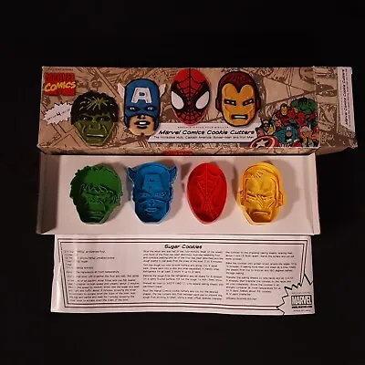 4 Marvel Comic Cookie Cutters Hulk Spider Man Capt America Iron Man • $18.95