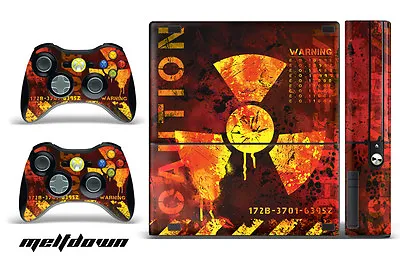 $8.95 • Buy Skin Decal Wrap For Xbox 360 E Gaming Console & Controller Sticker MELTDOWN