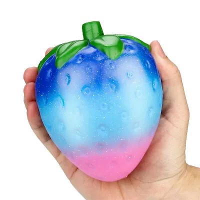 $12.14 • Buy Jumbo Galaxy Strawberry Scented Squishy Charm Slow Rising Stress Reliever Toy 🙈