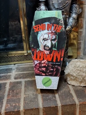 $50 • Buy The Terrifier Theme Large Wood Coffin Hinged Box 12 X 6 X 3.5 