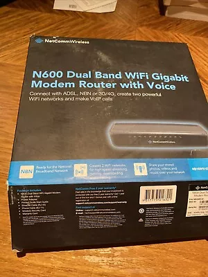 NetComm N600 Dual Band WiFi Gigabit Modem Router With Voice Wireless NB16WV-02 • $20