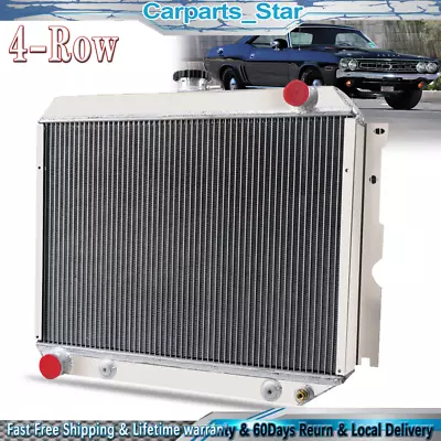 Aluminum 4Row Radiator Fit 1968-74 Dodge Plymouth Mopar Cars Big Block V8 CC2375 • $199