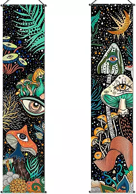 2 Pcs Mushroom Tapestry Banner Hippie Wall Decoration Eyes Ocean Room Wall Hangi • $18.11