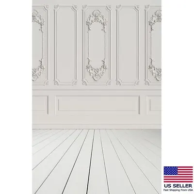 White Wooden Wall Floor Interior Background Photography Backdrop 100cmx150cm • $20.95