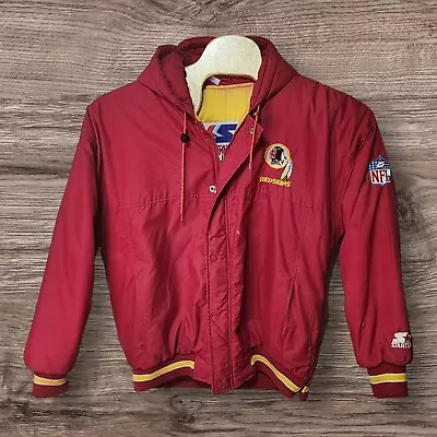 Vintage 90s Washington Redskins Men's Starter Full Zip Jacket NFL Football Large • $99.99