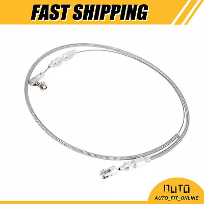 ONE 36  Braided Throttle Gas Cable Kit Swap Fuel Line Stainless Steel Universal • $28.49