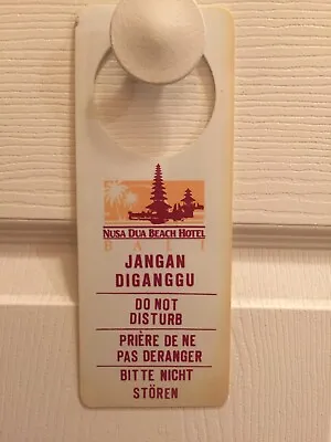 Vintage NUSA DUA BEACH HOTEL BALI  Do Not Disturb  Door Hanger • $15