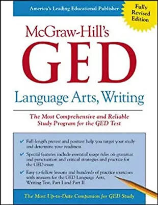 McGraw-Hill's GED Language Arts Writing Tim Frechette Ellen Co • $11.95