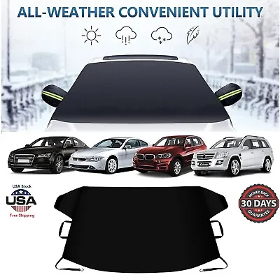 Car Windshield Snow Cover Sun Shade Winter Rain Dust Ice Frost Guard Protector • $10.88