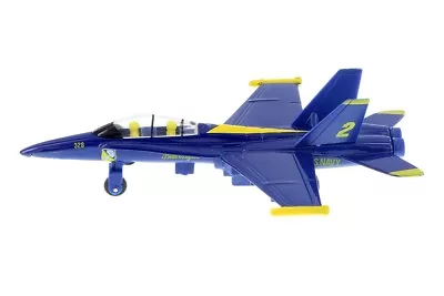 New 7  Diecast Model F/A-18 Hornet US Navy Blue Angels Fighter Jet PULL BACK • $10.95