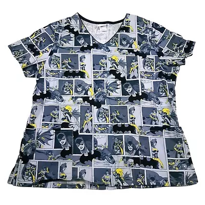 Womens Nurse Scrubs Shirt Uniform Cat Women Batman Large • $14.49