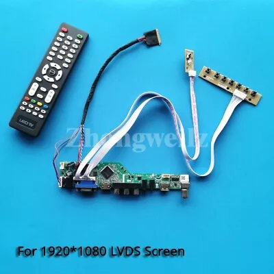 Kit For B156HTN01.1 B156HTN02.1 1920*1080 LVDS 40Pin TV Drive Board VGA HDMI USB • $24.09