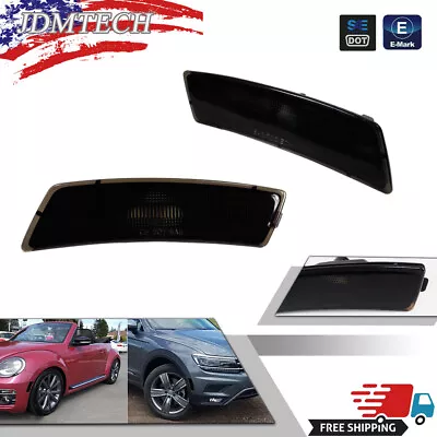 Smoked Black Front Side Marker Light Housings For 18-up VW Tiguan 12-19 Beetle • $15.99