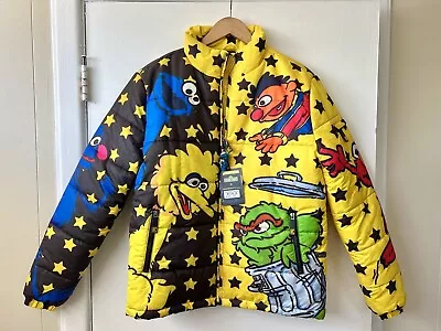 NWT Size M Sesame Street Dekryptic X Puffer Jacket Coat Elmo Bert Cookie Grover • $299