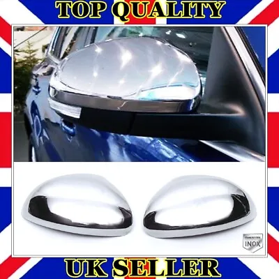 Stainless Chrome Mirror Cover 2 Pcs To Fits VW TIGUAN MK1 2007 To 2016 • $47.17