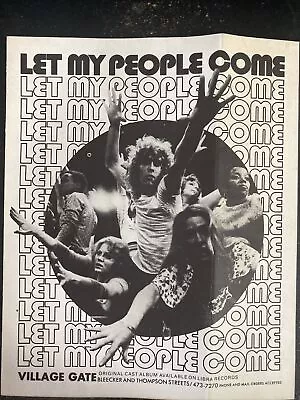 Let My People Come Playbill Program A Sexual Musical Village Gate NYC 1974 • $9.99