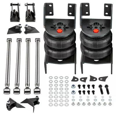 Uni. 4 Link Rear Suspension Kit + 2500 Air Spring Bag Triangulated Mounts Axle • $355