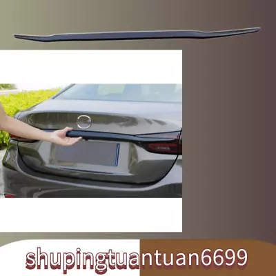 For Mazda 6 Sedan 2018~2021 Piano Black Car Rear Door Trunk Lid Cover Strip Trim • $118.38