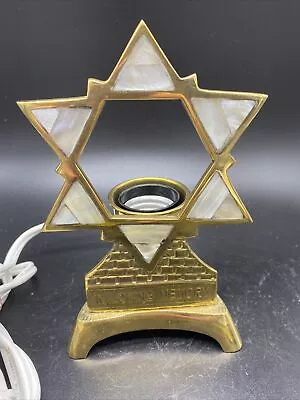 Vintage Jewish In Loving Memory Star Of David Yahrzeit Electric Candle • $30