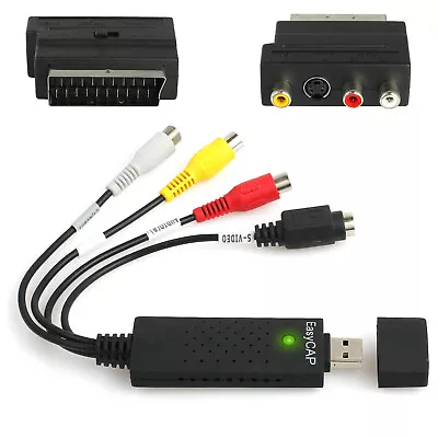 USB 2.0 Video Audio VHS To DVD Converter Capture Card Adapter DV VCR PC • $13.82