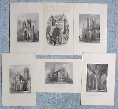 Lincoln Cathedral Set From Winkles Cathedrals Original Antique Prints C1838 • £10