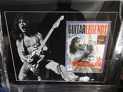 Rare Eddie Van Halen Signed Guitar Legends Magazine Framed W/jsa Loa To Brad • $2000