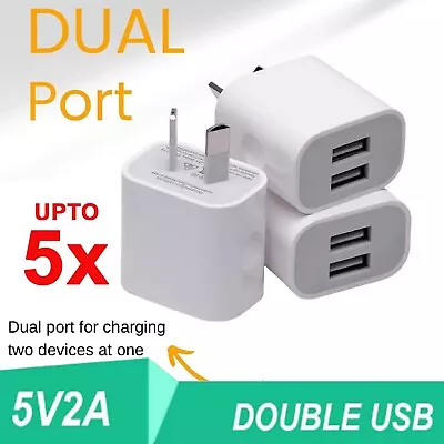 Universal Travel 5V 2A Dual USB Wall Charger USB Power Adapter Fast Charging AU • $30.99