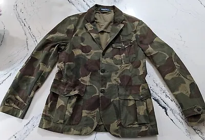 NWT Deadstock Polo Ralph Lauren Blazer Military Jacket Camo Smock Denison 40R M • $320