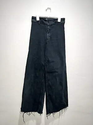 $24.99 • Buy Zara Black High Rise Wide Leg Jeans Women Size 6