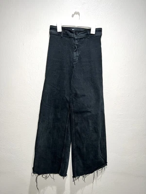 $24.99 • Buy Zara Black High Rise Wide Leg Jeans Women Size 6