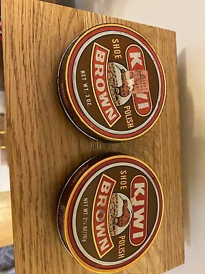 Vintage Kiwi Mid Tan Boot Polish Wax Shoe Polish Advertising Tins EMPTY • $7.21