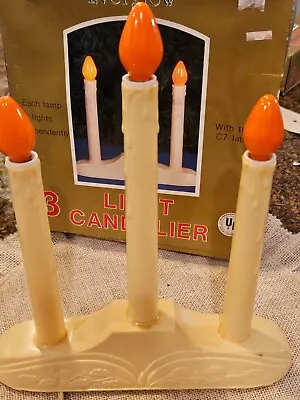 Vintage Everglow Christmas 3 Light Candolier In Box • $9.97