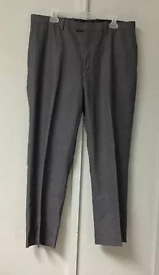 Marc Anthony Gray Flat Front Polyester Blend Mens Dress Pants 36 X 29 Pockets • $16.99