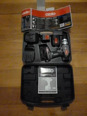 Ozito 14.4V Cordless Drill 2 Batteries Charger In Case; Opened Not Used As NEW • $55