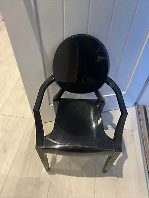 Genuine Kartell Lou Lou Ghost Childrens Chair By Philippe Starck In Black • £35