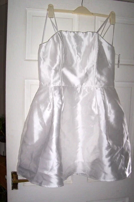 £5.99 • Buy Nwt Windsor White Satin Corset Strapless Dress Size 13us.16/18 Uk