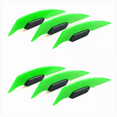 Motorcycle Winglet Spoiler Wing Air Deflector Fairing Fluorescent Green Parts  • $18.80