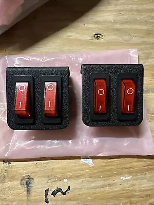 Two Red Rocker Switch On/Off Metal Bracket | 2 Pack • $14.99