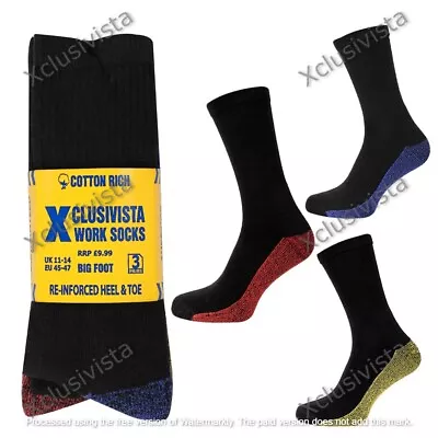 5-20 Pairs Mens Heavy Duty Thick Work Socks Reinforced Size 678910111213 • £7.99