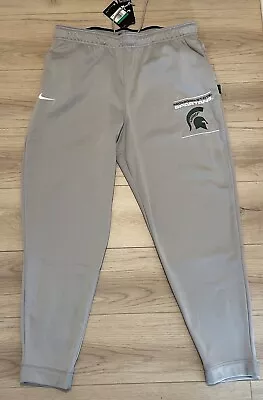 NEW RARE NIKE Michigan State Spartans On Field Therma Sweatpants Men’s 2XL XXL • $59.99