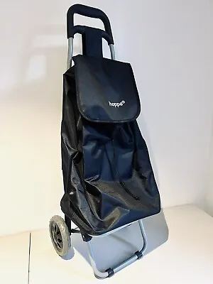 Hoppa Black Shopping Trolley Easy Ride Pull Along Push Comfort Collapsible • £21