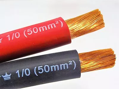 EXCELENE 1/0 AWG Welding Lead Cable Copper Wire MADE IN USA Black & Red • $24.78