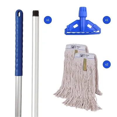 Blue Kentucky Complete Mop Set Traditional Cleaning Floor Cleaner Home Kitchen • £17.77