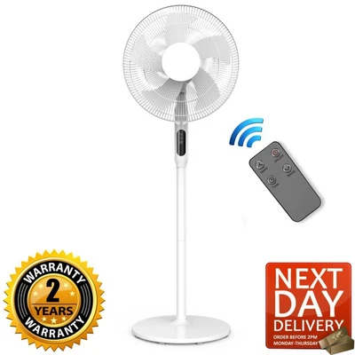 £44.95 • Buy Premium 16  Pedestal Fan Cooling Electric Free Standing Oscillating Floor White