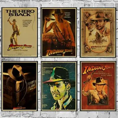 $5.71 • Buy Vintage Classic Movie Indiana Jones Poster Good Quality Retro Poster Kraft Paper