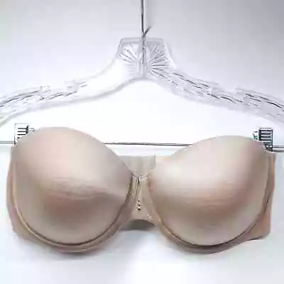 VICTORIA'S SECRET BIOFIT Strapless Multi-Way Padded Underwire Bra Nude 34D • $13.99