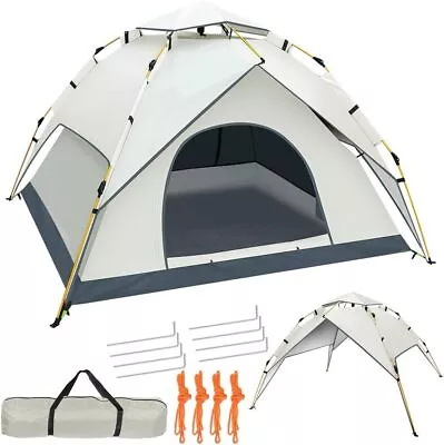 Camping Tent Automatic Instant Pop-up 3-4 Person Waterproof Durable Double Layer • £90.99